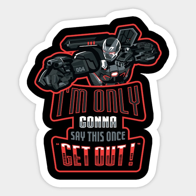 Get Out Sticker by dayaganggu